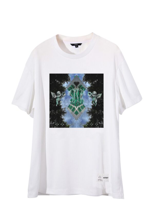 SILK丝 X dada | logo | print 1 | t-shirt |  WHITE | sustainable fashion | green fashion | recycled rpet fashion | sustainable design