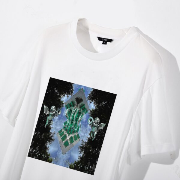 SILK丝 X dada | logo | print 1 | t-shirt |  WHITE | sustainable fashion | green fashion | recycled rpet fashion | sustainable design