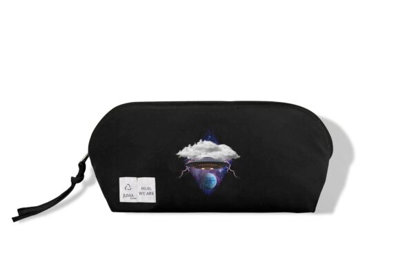 heal we are | ufo print | travel bag | black | sustainable fashion | green fashion | recycled rpet fashion | sustainable design