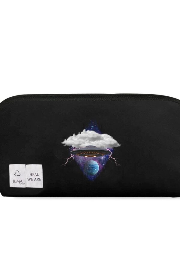 heal we are | ufo print | travel bag | black | sustainable fashion | green fashion | recycled rpet fashion | sustainable design