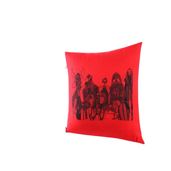 w-suzhou | gefan liang | print | pillow | red | sustainable fashion | green fashion | recycled rpet fashion | sustainable design