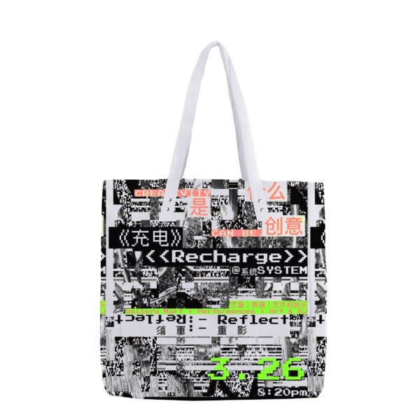 JUMA | RECHARGE | TOTE | BAG | WHITE| sustainable fashion | green fashion | recycled rpet fashion | sustainable design