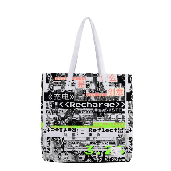 JUMA | RECHARGE | TOTE | BAG | WHITE| sustainable fashion | green fashion | recycled rpet fashion | sustainable design