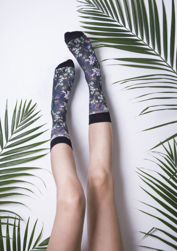 Unisex Lush Night Floral Socks