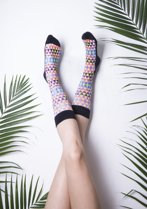 Unisex Bright Geometric Socks