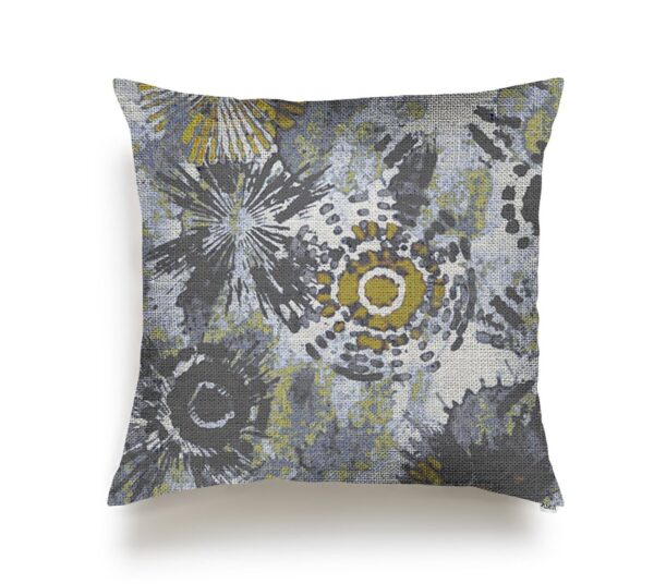 juma|abstract|print| pillow |charcol| sustainable fashion | green fashion | recycled rpet fashion | sustainable design