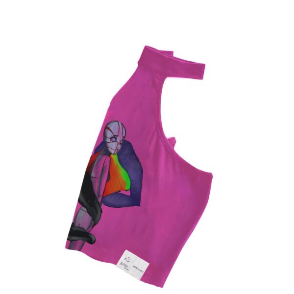 Juma | reynard | print5 | halter | crop | top | pink | sustainable fashion | green fashion | recycled rpet fashion | sustainable design