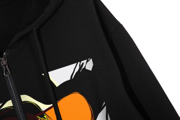 Reynard | print 4 | zip-up | hoodie | black | sustainable fashion | green fashion | recycled rpet fashion | sustainable design