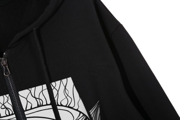 Reynard | print 2 | zip-up | hoodie | black | sustainable fashion | green fashion | recycled rpet fashion | sustainable design