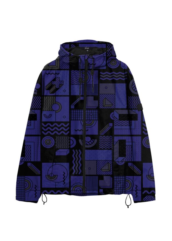 dada | DJ ozone | print | Print Hooded Anorack Windbreaker Jacket | jacket | navy | sustainable fashion | green fashion | recycled rpet fashion | sustainable design