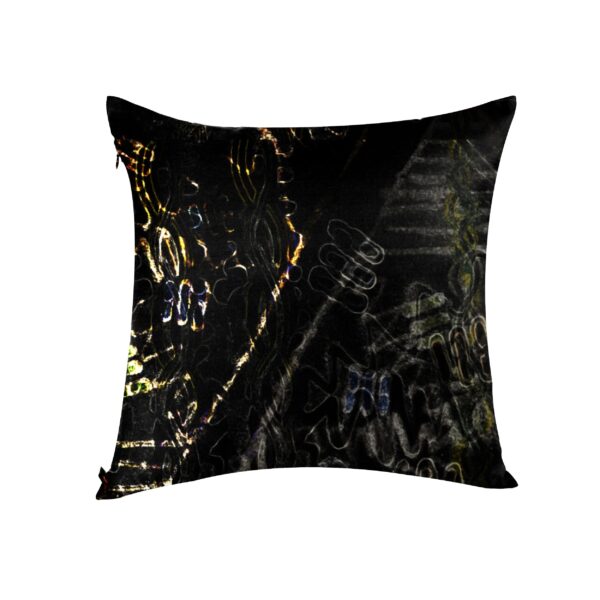 juma|tara |print| pillow |black| sustainable fashion | green fashion | recycled rpet fashion | sustainable design