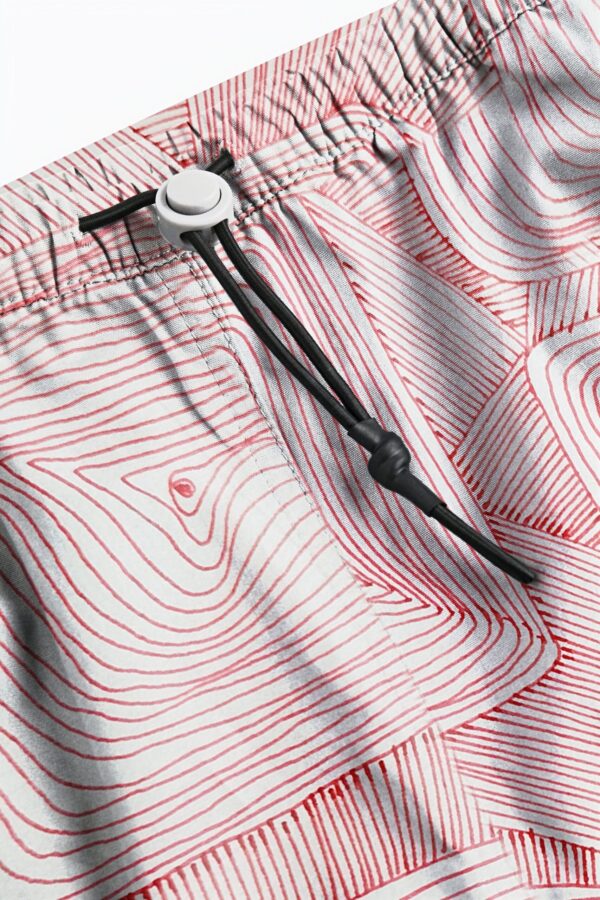 huan he | printed | parachute pants | red | sustainable fashion | green fashion | recycled rpet fashion | sustainable design