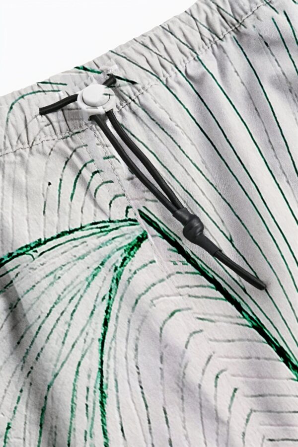 huan he | printed | parachute pants | green | sustainable fashion | green fashion | recycled rpet fashion | sustainable design