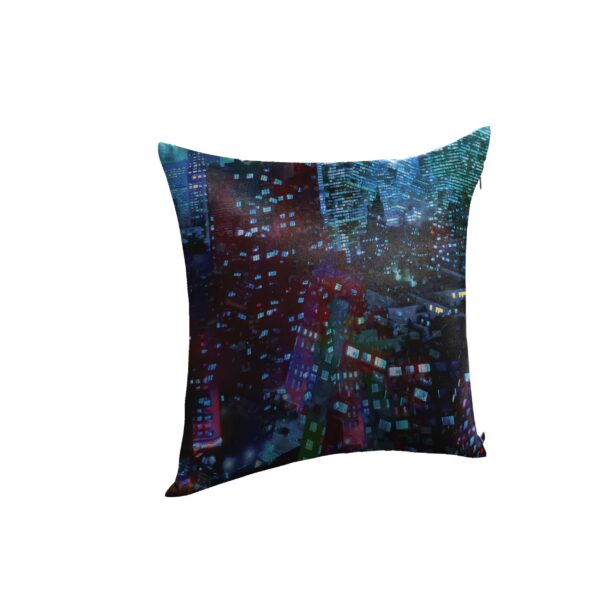 juma|FOGGY NIGHT NEW YORK CITY|print| pillow |black| sustainable fashion | green fashion | recycled rpet fashion | sustainable design