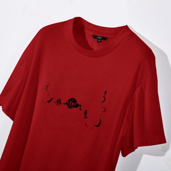 Shuhs Print 1 T-Shirt - 4 Recycled Water Bottles -Red - Image 3