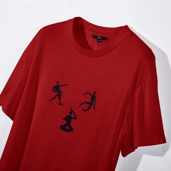 Shuhs Print 4 T-Shirt - 4 Recycled Water Bottles -Red - Image 3