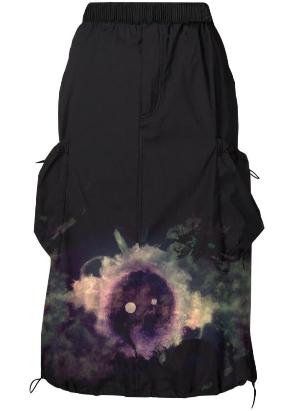 Juma| TARA | PRINTED |cargo | skirt | black | sustainable fashion | green fashion | recycled rpet fashion | sustainable design