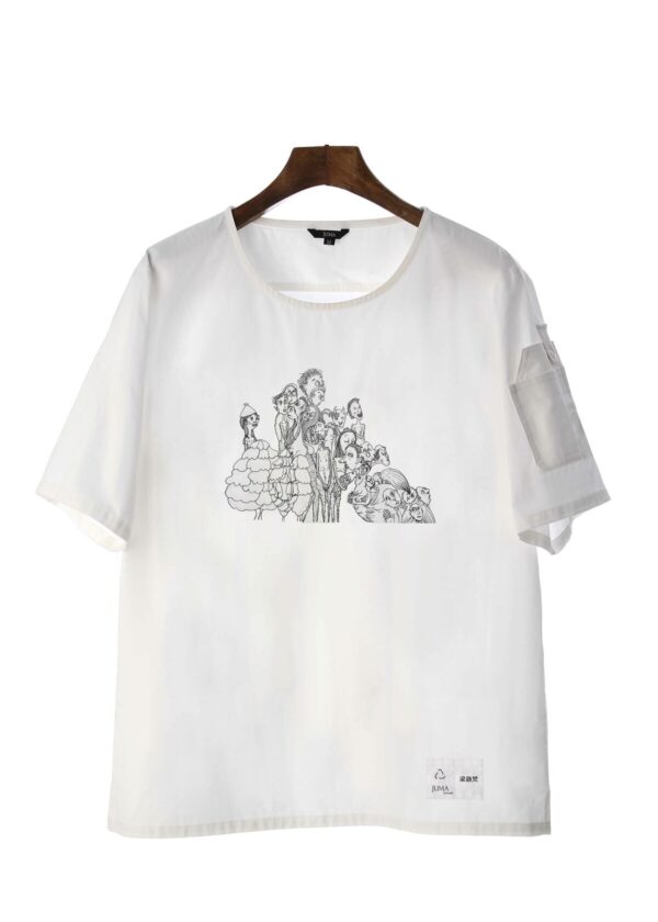 gefan liang | short sleeve | shirt | white | sustainable fashion | green fashion | recycled rpet fashion | sustainable design