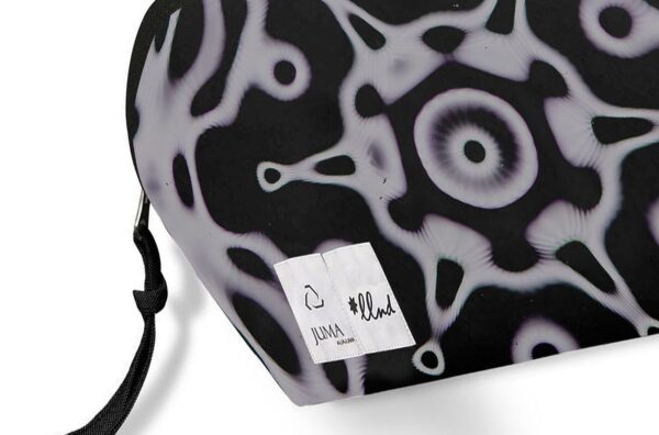 llnd | printed | travel bag | black | sustainable fashion | green fashion | recycled rpet fashion | sustainable design