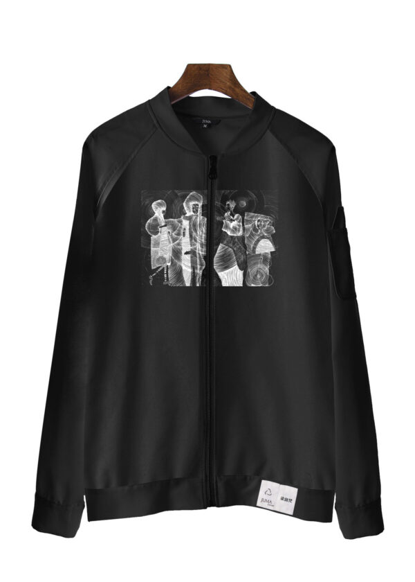gefan liang | bomber jacket | black | sustainable fashion | green fashion | recycled rpet fashion | sustainable design