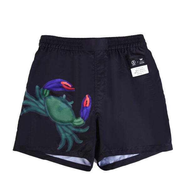 w-suzhou | crab | print | shorts | black | sustainable fashion | green fashion | recycled rpet fashion | sustainable design