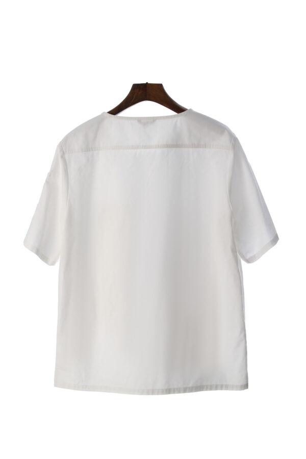 claire chen | Short sleeve Shirt | White | sustainable fashion | green fashion | recycled rpet fashion | sustainable design