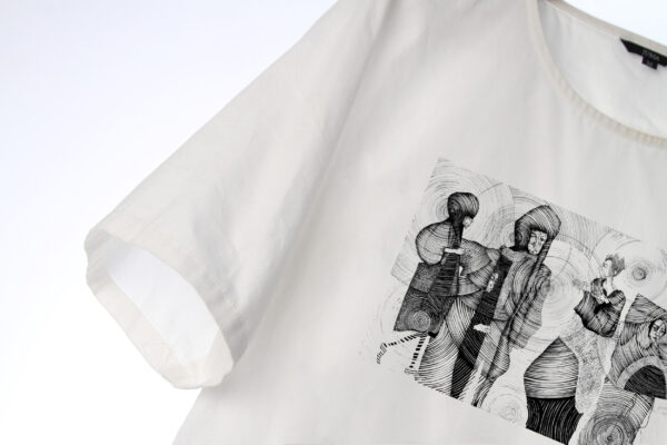 gefan liang | short sleeve | shirt | white | sustainable fashion | green fashion | recycled rpet fashion | sustainable design