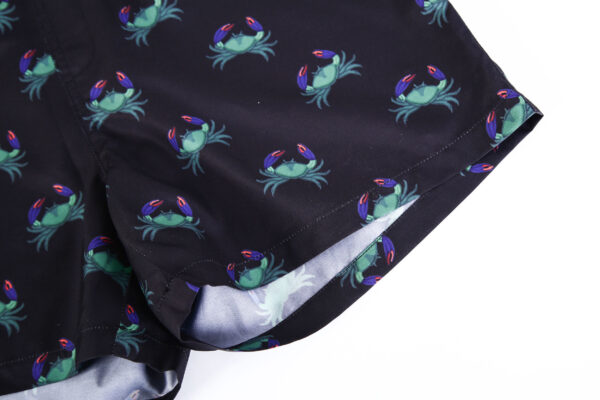 w-suzhou | mini crab | print | shorts | black | sustainable fashion | green fashion | recycled rpet fashion | sustainable design