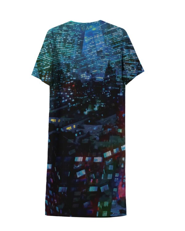 ACID4YUPPIES | FOGGY NIGHT NEW YORK CITY | printed | SLIP DRESS | black | sustainable fashion | green fashion | recycled rpet fashion | sustainable design