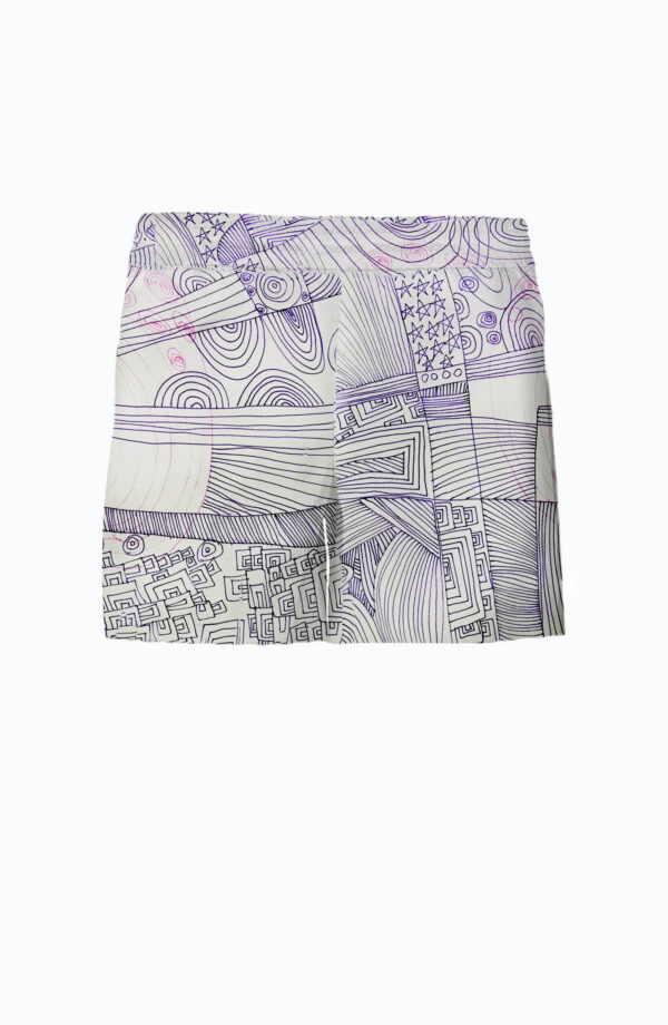 Juma | huan he| violet | shorts | sustainable fashion | green fashion | recycled rpet fashion | sustainable design