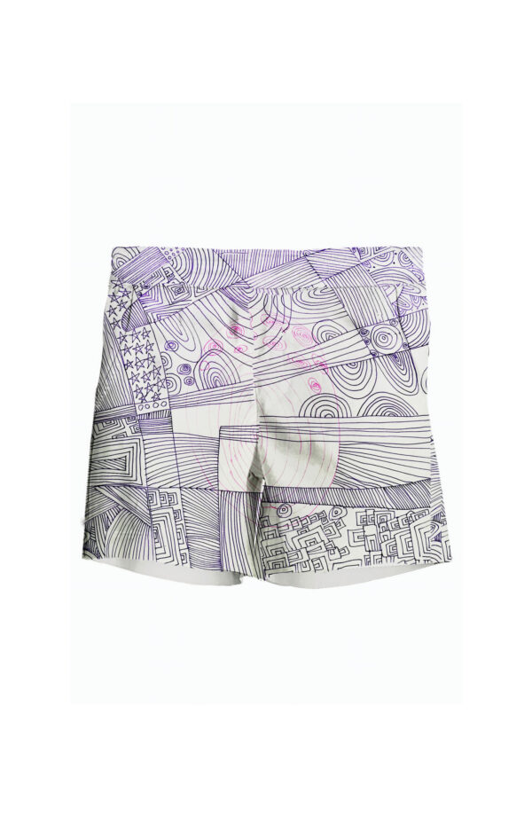 Juma | huan he| violet | shorts | sustainable fashion | green fashion | recycled rpet fashion | sustainable design