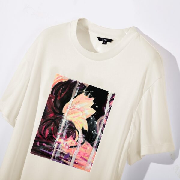 NIGEL NOLAN | Flowers For Tragedy |TSHIRT | CREAM | sustainable fashion | green fashion | recycled rpet fashion | sustainable design