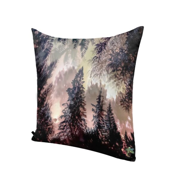 juma|Moonrise Kingdom Dawn mash-up Birch Hill|print| pillow |black| sustainable fashion | green fashion | recycled rpet fashion | sustainable design