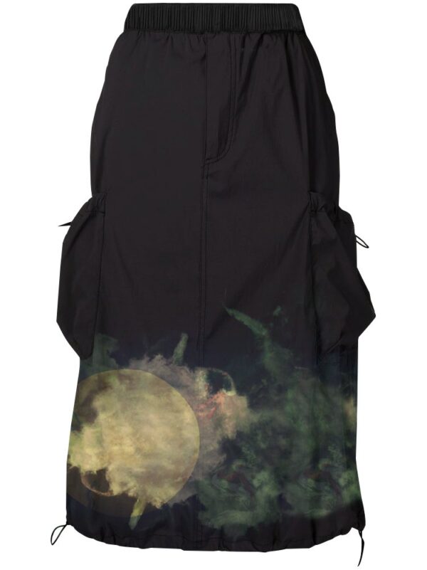 Juma| TARA | PRINTED |cargo | skirt | black | sustainable fashion | green fashion | recycled rpet fashion | sustainable design