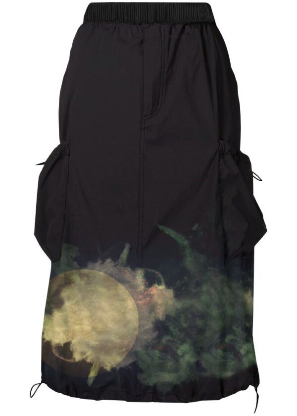 Juma| TARA | PRINTED |cargo | skirt | black | sustainable fashion | green fashion | recycled rpet fashion | sustainable design