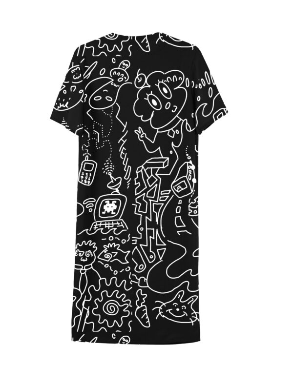 zb| print | slip | dress | black | sustainable fashion | green fashion | recycled rpet fashion | sustainable design