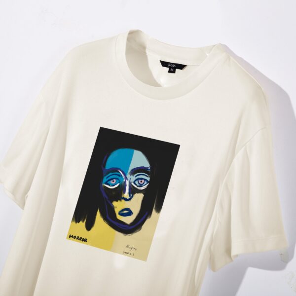 Juma | reynard | print 1 | t-shirt | cream | sustainable fashion | green fashion | recycled rpet fashion | sustainable design