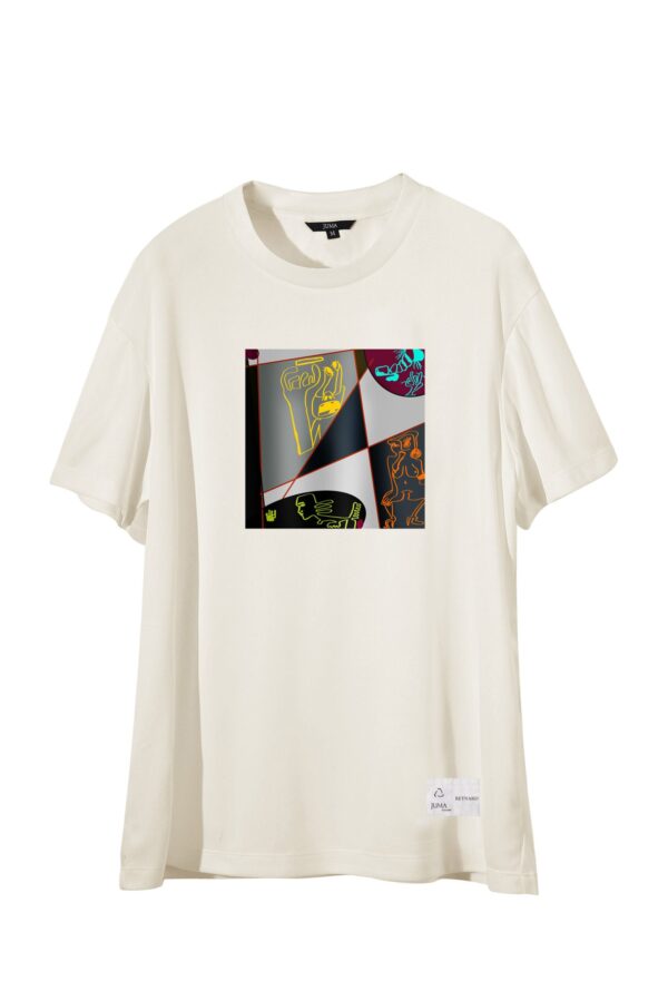 Juma | reynard | print 3 | t-shirt | cream | sustainable fashion | green fashion | recycled rpet fashion | sustainable design