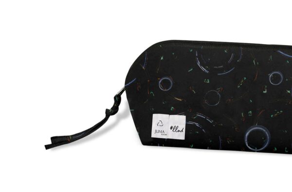 llnd | printed | travel bag | black | sustainable fashion | green fashion | recycled rpet fashion | sustainable design