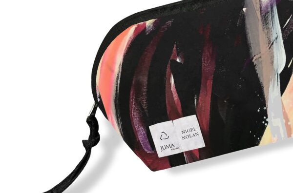 Juma | Nigel Nolan | travel bag | Flotwer for tragedy | print | BLACK | sustainable fashion | green fashion | recycled rpet fashion | sustainable design