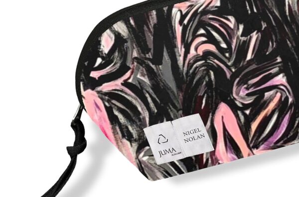 Juma | Nigel Nolan | travel bag | Flower for tragedy | print | PINK | sustainable fashion | green fashion | recycled rpet fashion | sustainable design