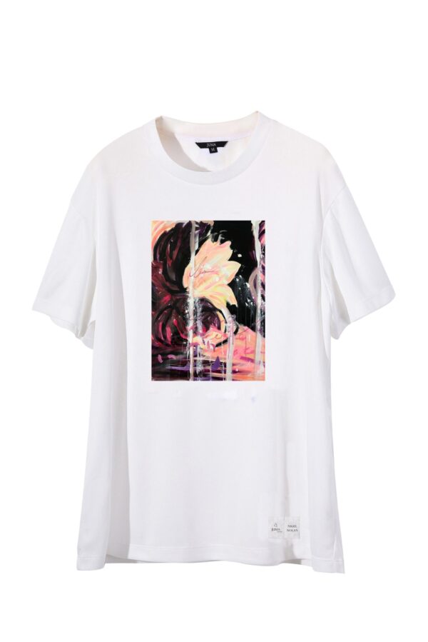 NIGEL NOLAN | Flowers For Tragedy |TSHIRT | WHITE | sustainable fashion | green fashion | recycled rpet fashion | sustainable design