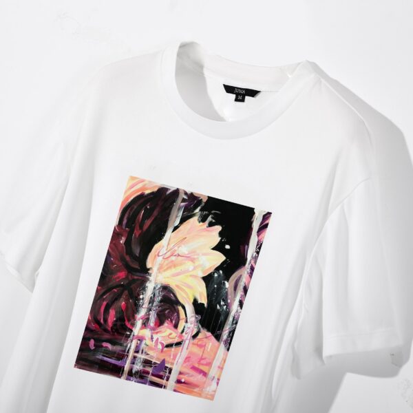 NIGEL NOLAN | Flowers For Tragedy |TSHIRT | WHITE | sustainable fashion | green fashion | recycled rpet fashion | sustainable design