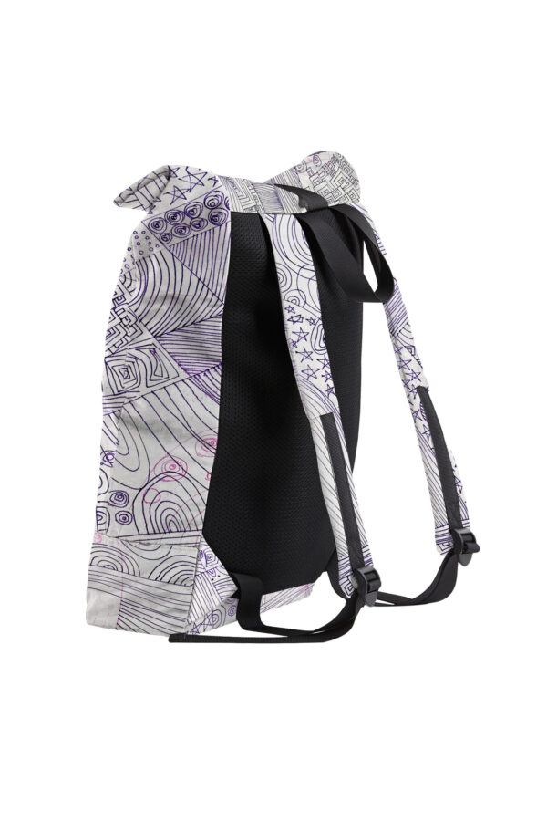 Juma | huan he| violet | backpack | sustainable fashion | green fashion | recycled rpet fashion | sustainable design