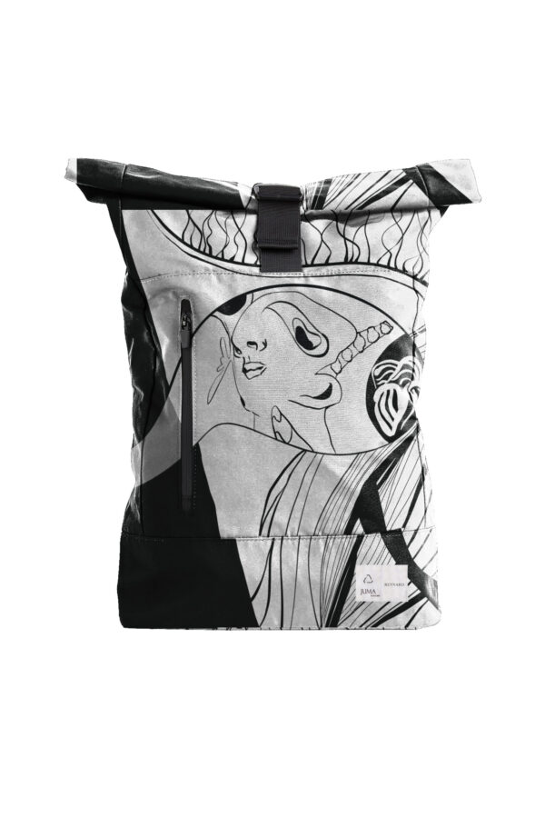 reynard | print 2 | white | backpack | sustainable fashion | green fashion | recycled rpet fashion | sustainable design