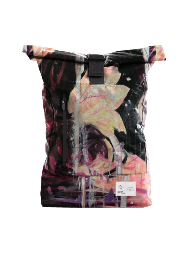 Juma | nigel nolan | flower for tragedy | backpack | sustainable fashion | green fashion | recycled rpet fashion | sustainable design
