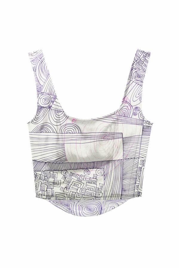 Juma | huan he| violet| corset top | sustainable fashion | green fashion | recycled rpet fashion | sustainable design