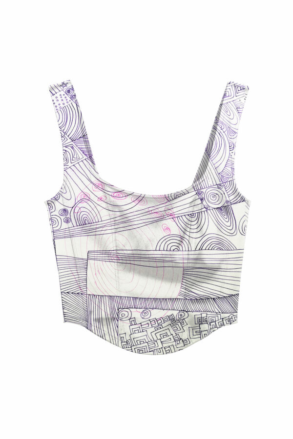 Juma | huan he| violet| corset top | sustainable fashion | green fashion | recycled rpet fashion | sustainable design