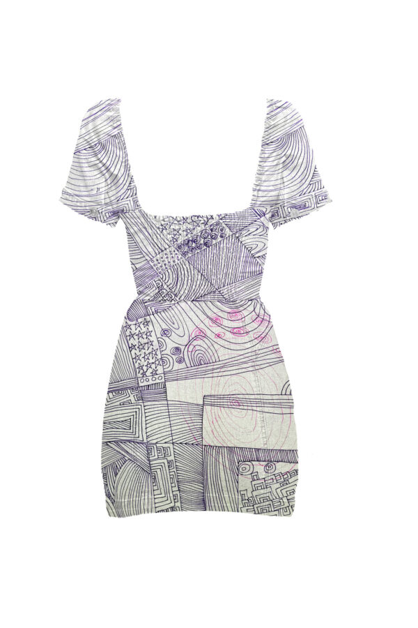 Juma | huan he| violet | dress | sustainable fashion | green fashion | recycled rpet fashion | sustainable design