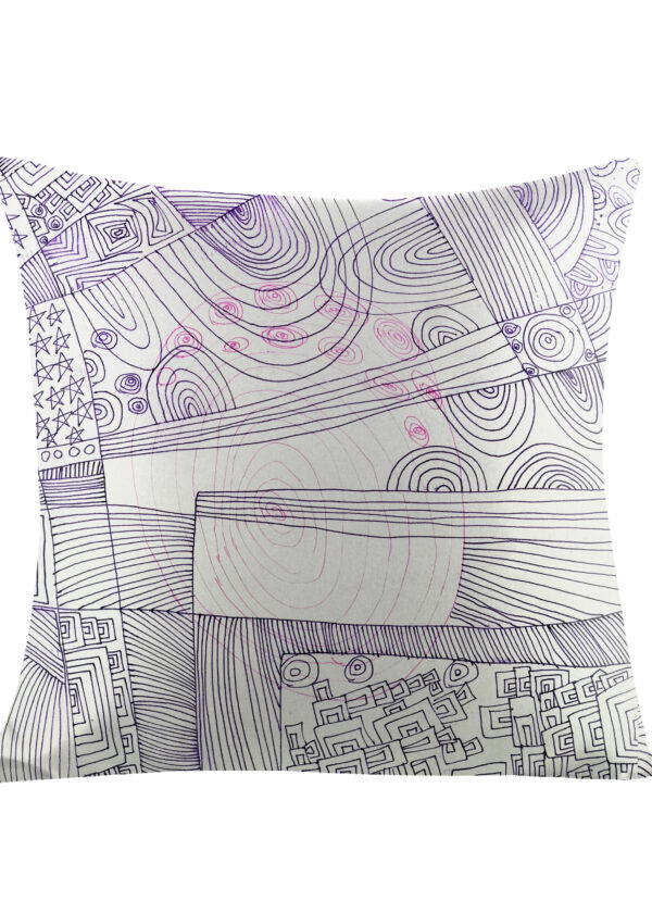 Juma | huan he| violet| square pillow | sustainable fashion | green fashion | recycled rpet fashion | sustainable design